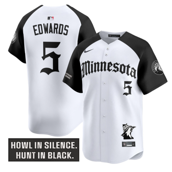 Anthony Edwards Jersey #5 Minnesota Timberwolves Gothic North Howl Edition