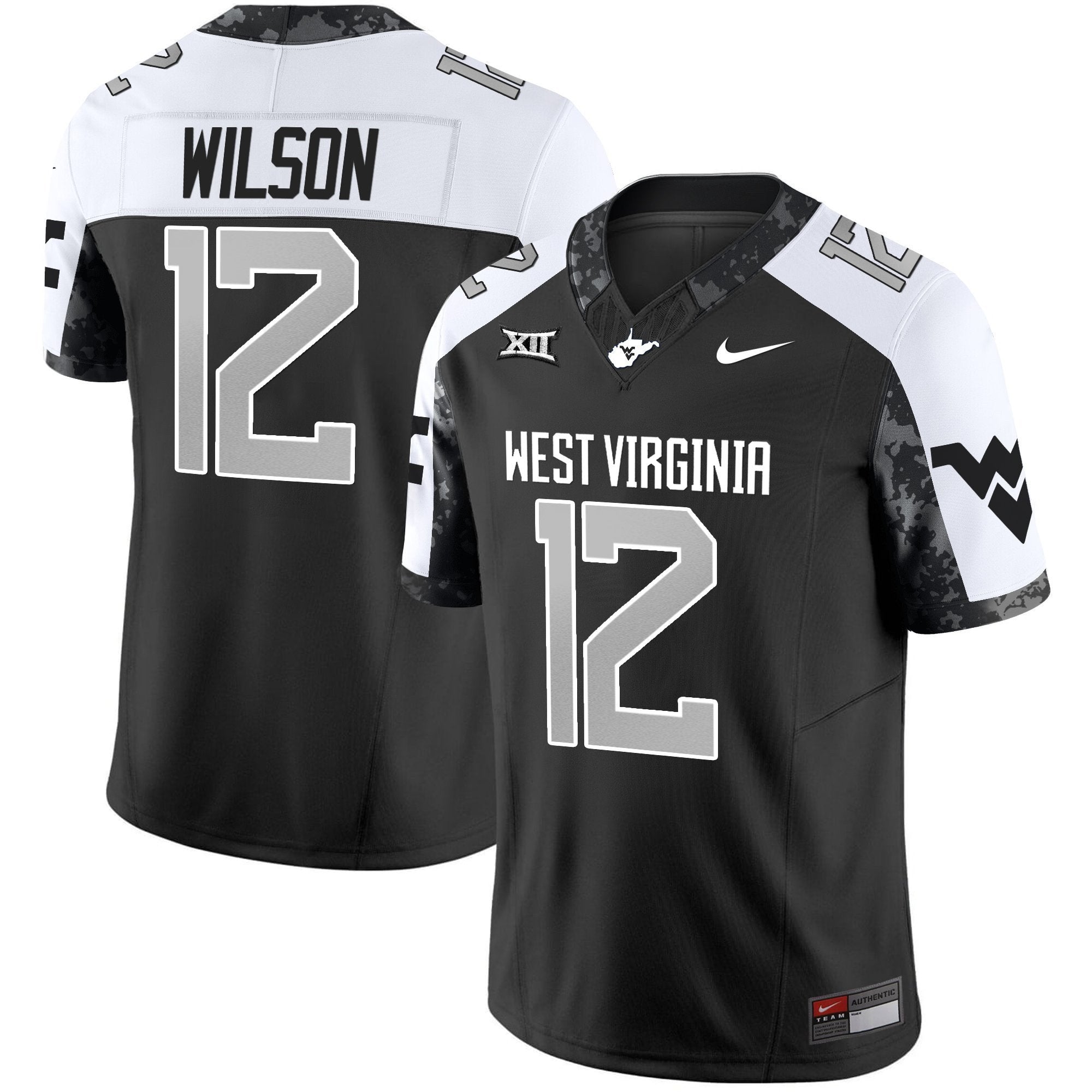 Anthony Wilson Jr Jersey #12 West Virginia Mountaineers 2025 Stitched Alternate