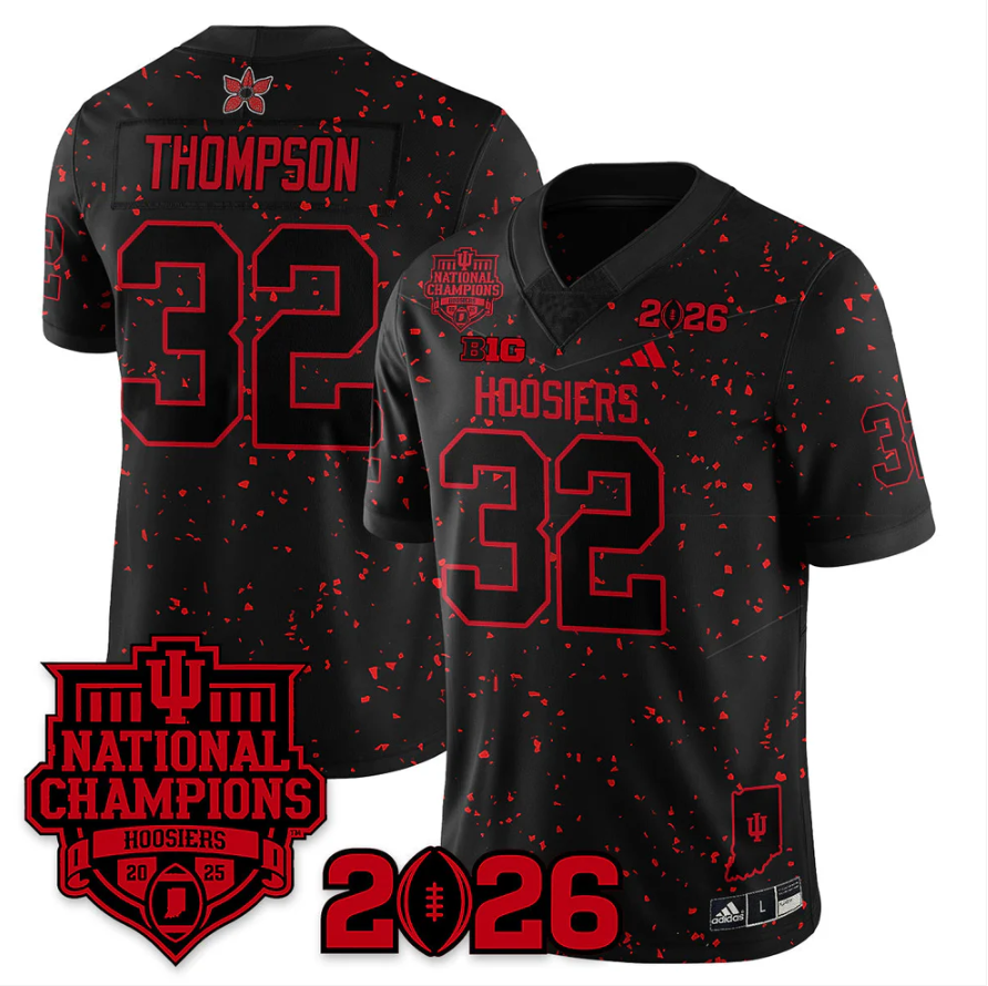 Anthony Thompson Jersey #32 Hoosiers Stranger Things 2025 Champions Stitched