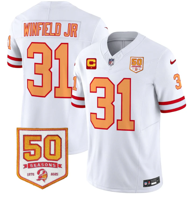 Antoine Winfield Jr Jersey #31 50 Seasons 1976-2025 Stitched White Limited