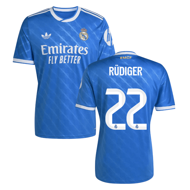 Antonio Rudiger #22 Real Madrid 2025-26 Third Match Jersey – Blue