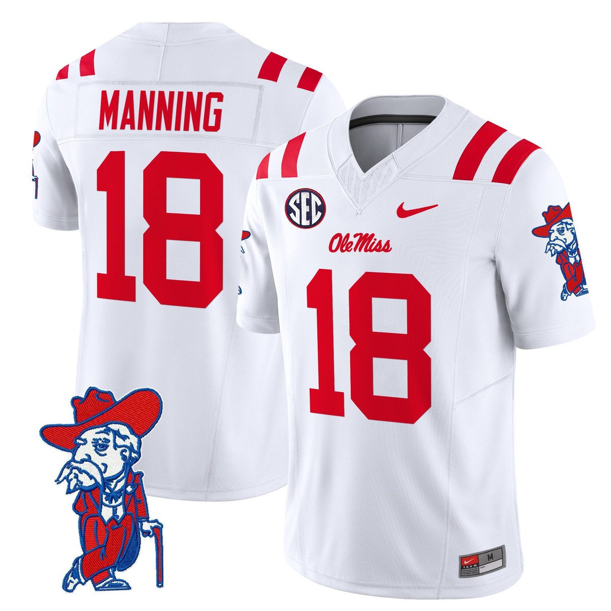 Archie Manning Jersey #18 Ole Miss Rebels 2025 Limited V2 Stitched White