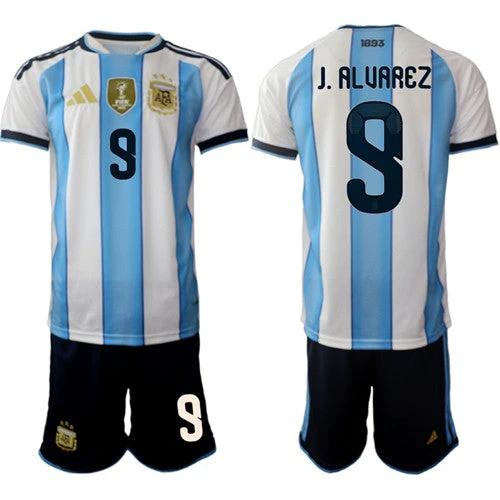 Argentina #9 J.ALUAREZ Jersey National Team x World Cup 2026 Home White On Field Soccer
