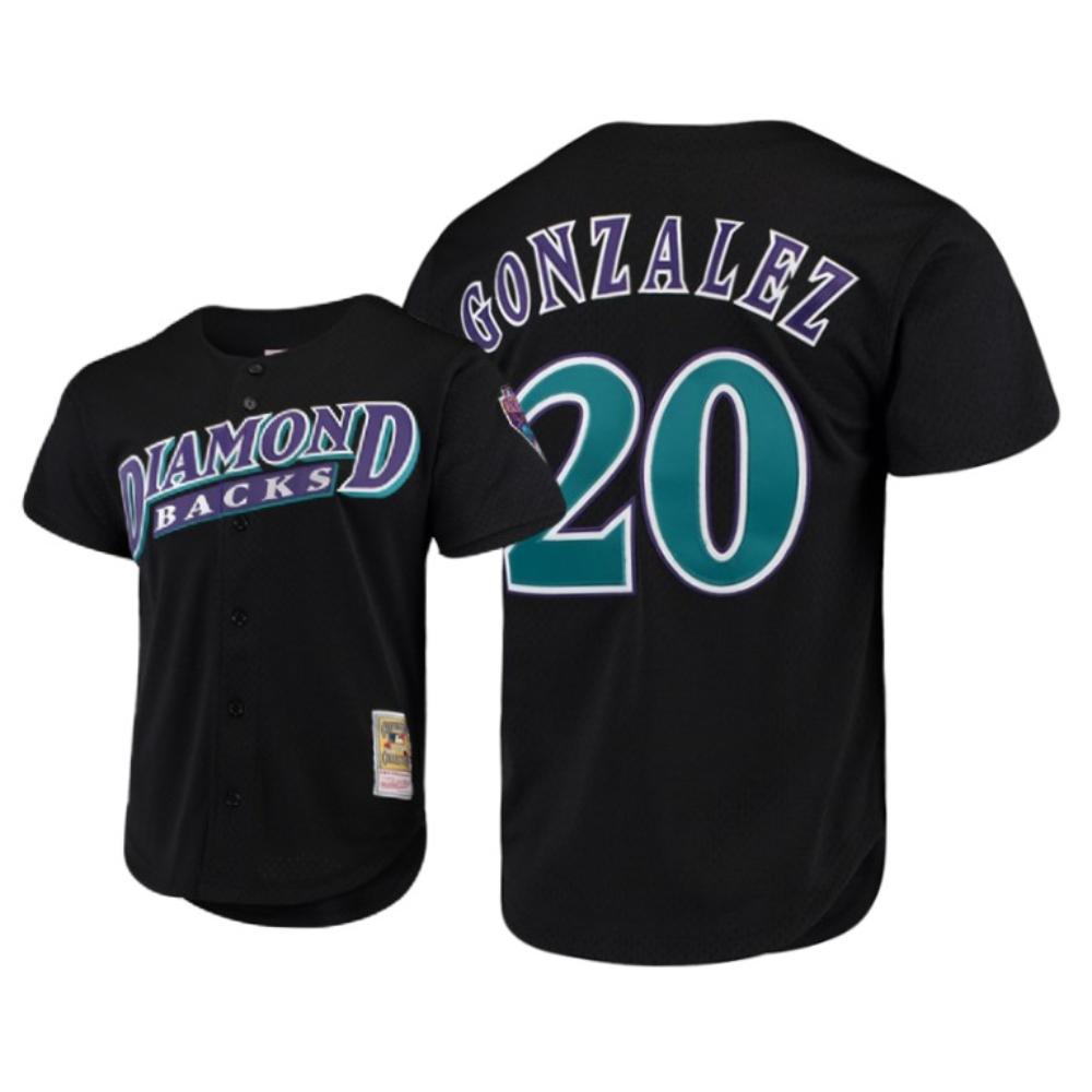 Arizona Diamondbacks Luis Gonzalez Black Throwback Mesh Jersey
