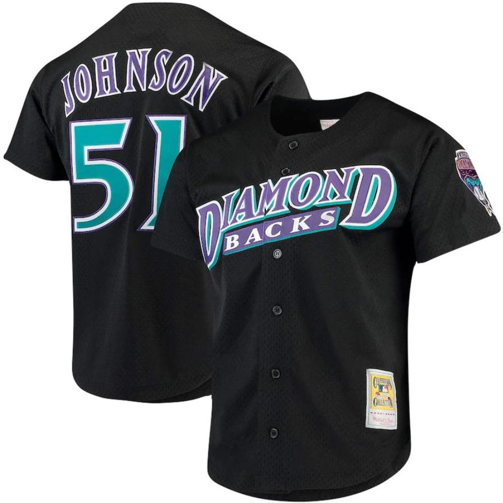 Arizona Diamondbacks Randy Johnson Black Throwback Mesh Jersey