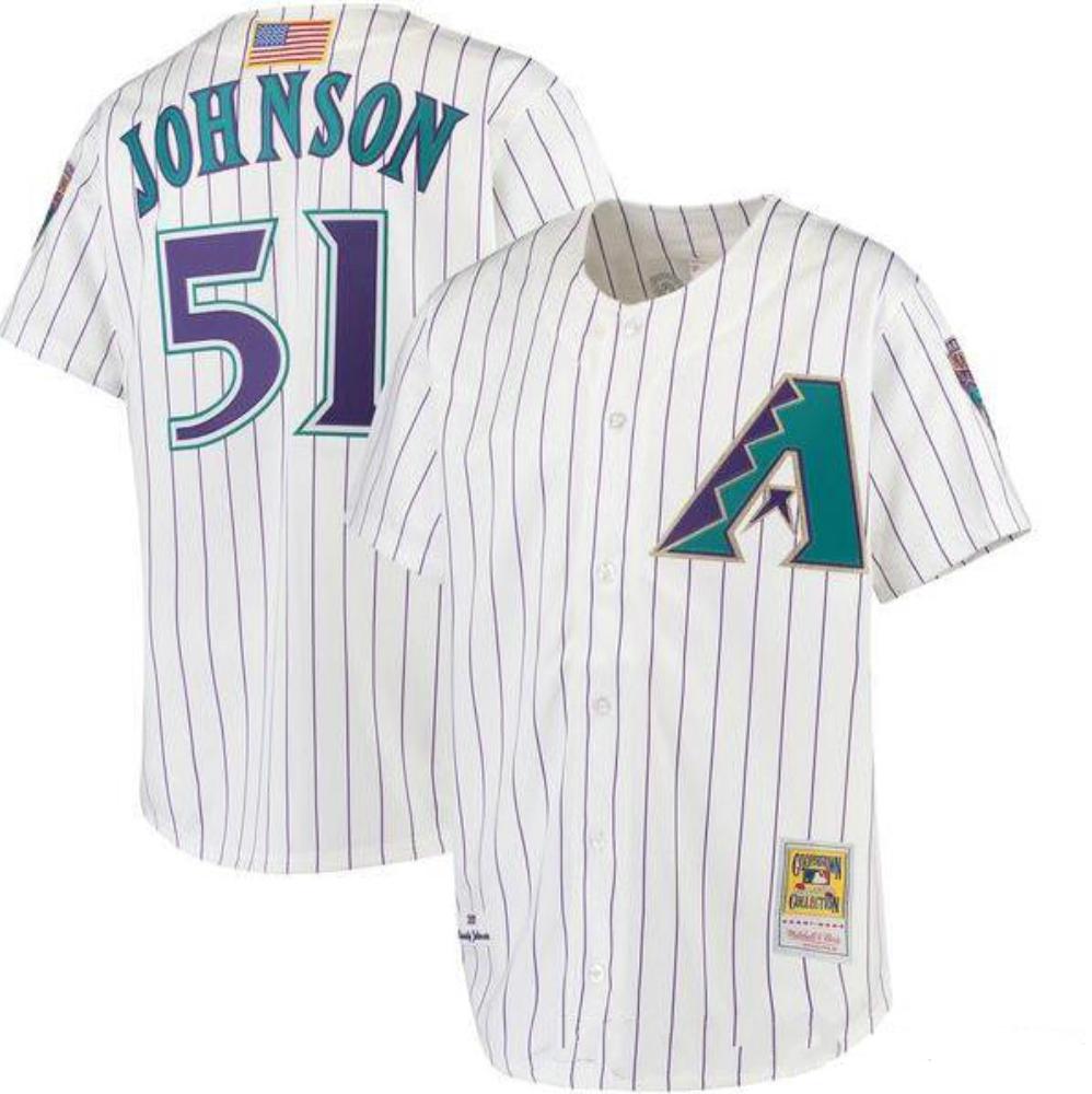 Arizona Diamondbacks Randy Johnson White 2001 Throwback Jersey