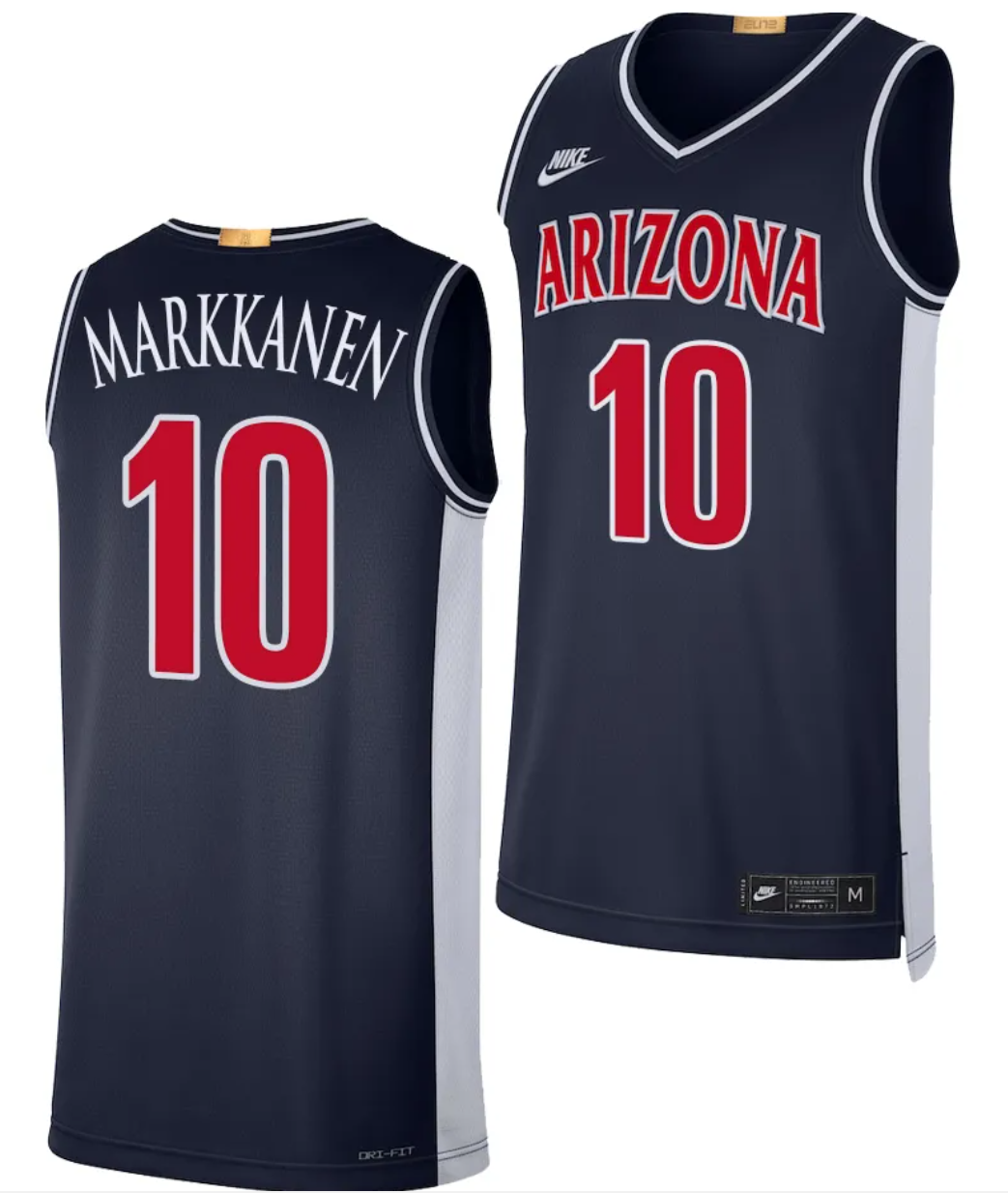 Arizona Wildcats Lauri Markkanen Jersey #10 Limited Retro Basketball 2023-24 Navy (Copy)