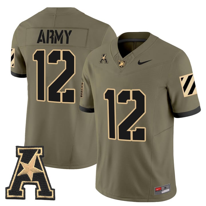 Army Jersey #12 Army Black Knights 2025 Vapor Limited Stitched