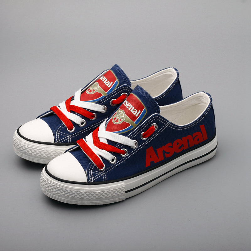 Arsenal Low Top Canvas Sport Sneakers Shoes For Men Women Fans