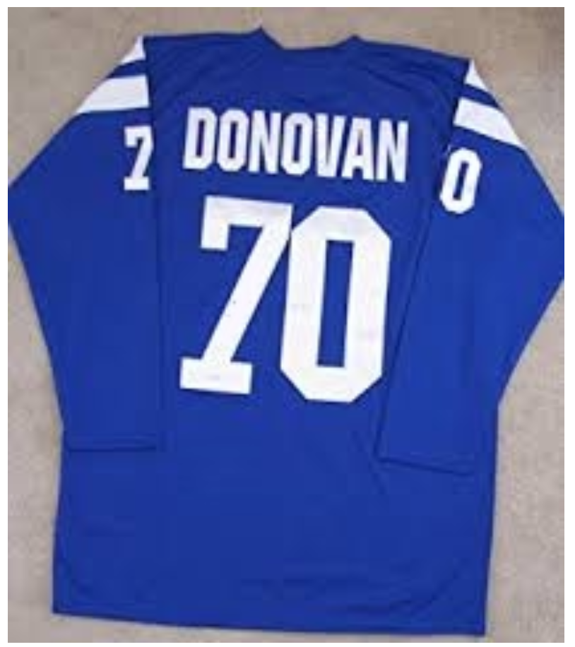 Art Donovan Jersey Vintage Style Baltimore Colts Long Sleeve Custom Throwback Football