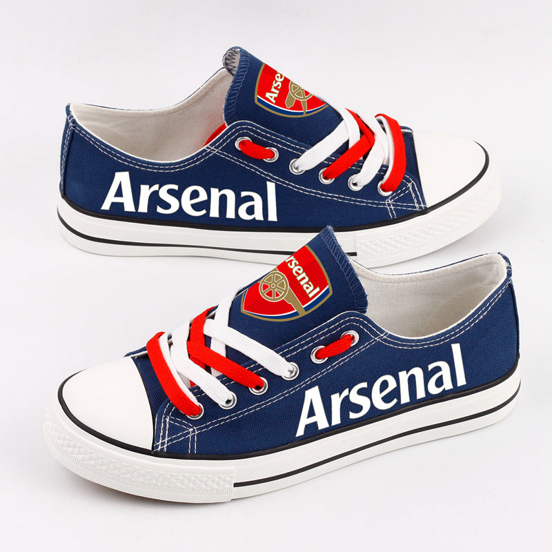 Asenal Low Top Canvas Sport Sneakers Shoes For Men Women Fans