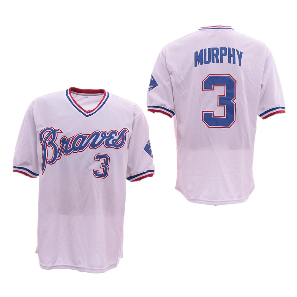Atlanta Braves Dale Murphy White Throwback Pullover Jersey