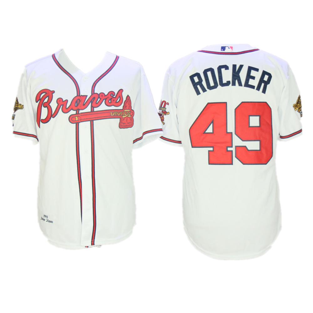 Atlanta Braves John Rocker White 1995 Throwback Jersey