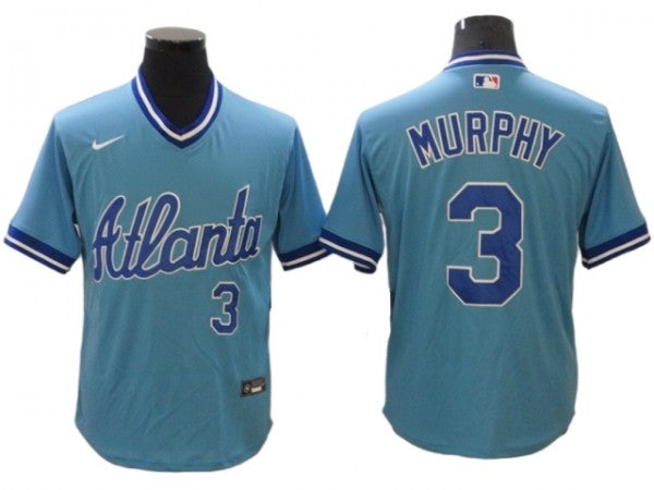 Atlanta Braves #3 Dale Murphy Light Blue Cooperstown Collection Jersey