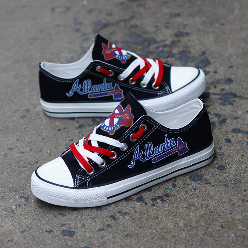 Atlanta Braves Limited Print Low Top Canvas Shoes Sport Sneakers For Men Women Fans