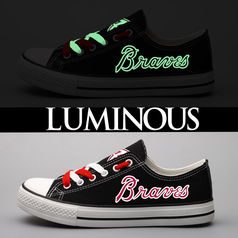 Atlanta Braves Limited Print Low Top Canvas Shoes Sport Sneakers For Men Women Fans