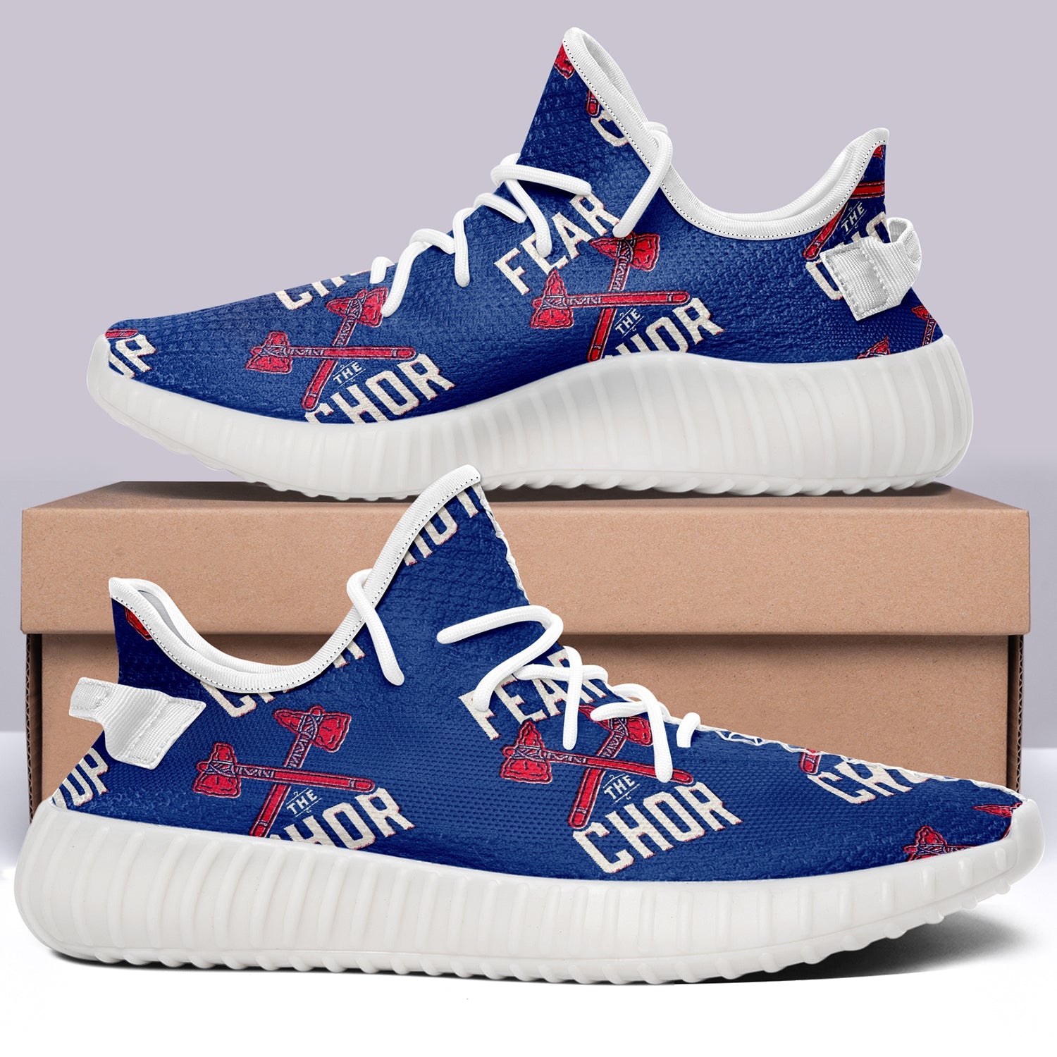 Atlanta Braves NFL 350v Yeezy Sneakers For Men Women Fans