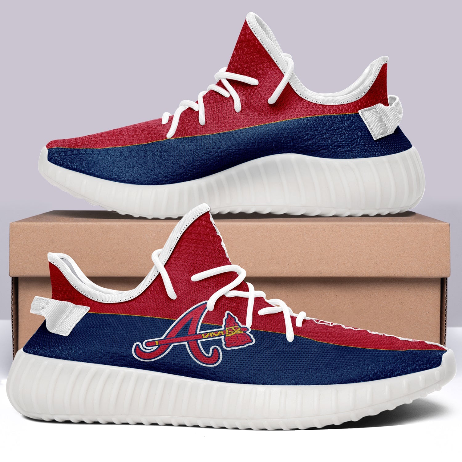 Atlanta Braves NFL 350v Yeezy Sneakers For Men Women Fans