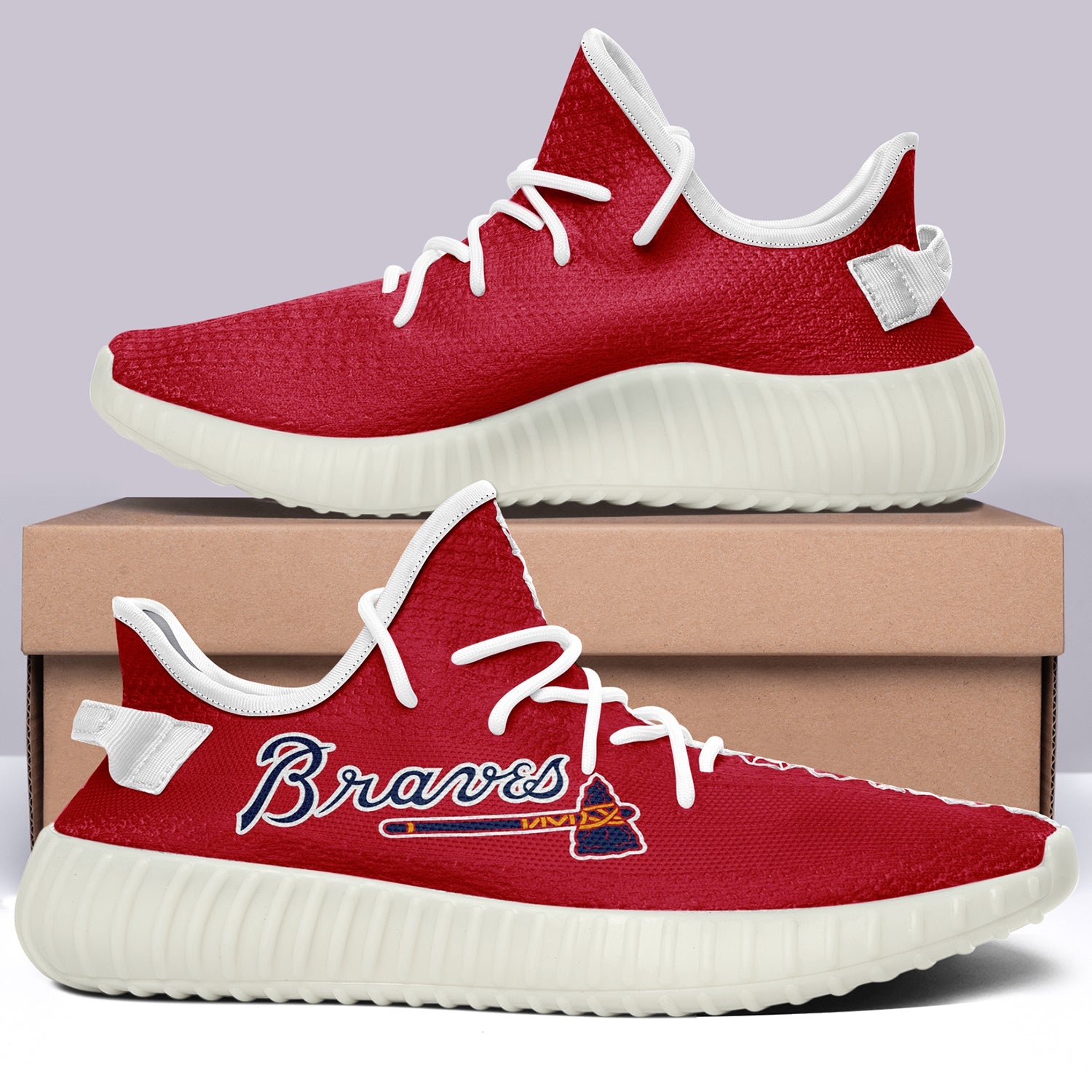 Atlanta Braves NFL 350v Yeezy Sneakers For Men Women Fans