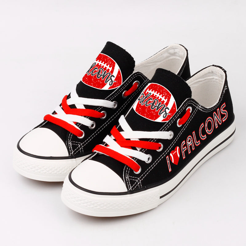 Atlanta Falcons Low Top Canvas Sport Sneakers Shoes For Men Women Fans