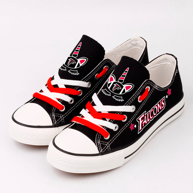 Atlanta Falcons Low Top Canvas Sport Sneakers Shoes For Men Women Fans