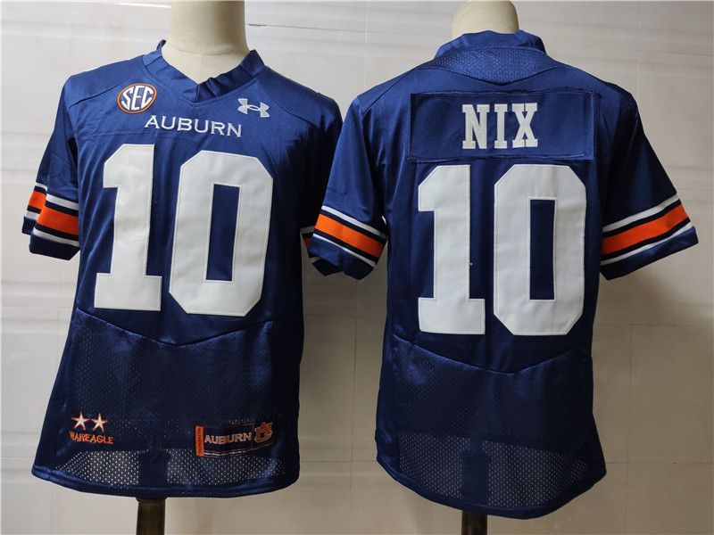 Auburn Tigers #10 Bo Nix NCAA Football Jersey Navy