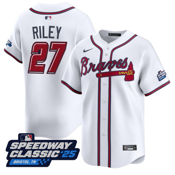 Austin Riley Jersey #27 Atlanta Braves Speedway Classic Stitched White
