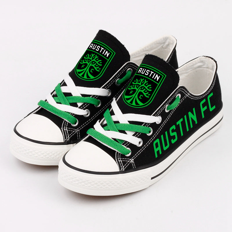 Austin FC Low Top Canvas Sport Sneakers Shoes For Men Women Fans