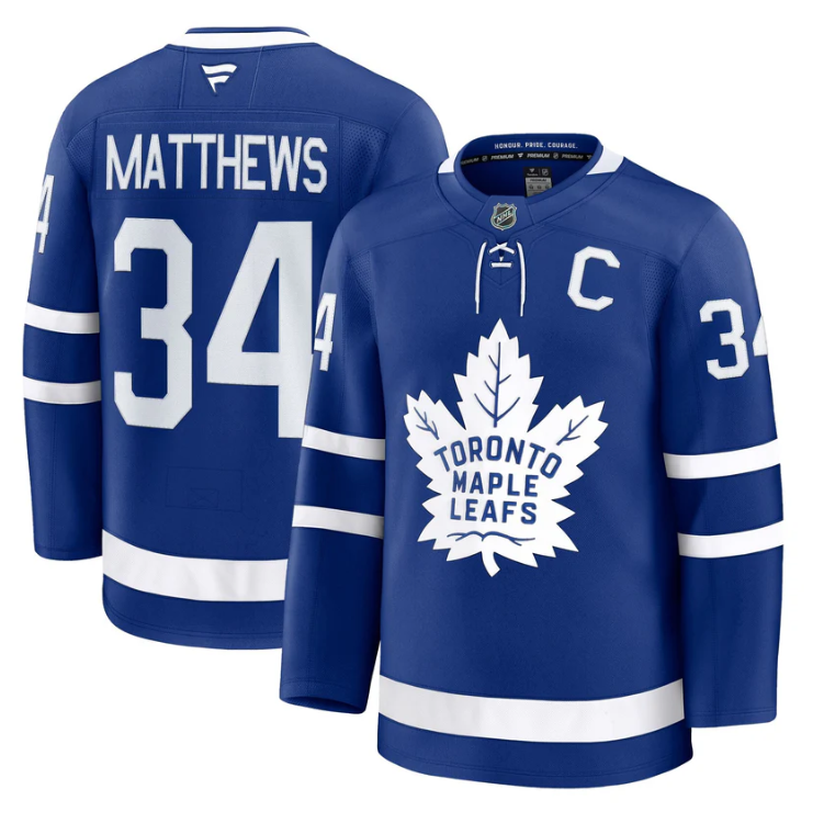 Auston Matthews Jersey #34 Toronto Maple Leafs Timeless Stitched