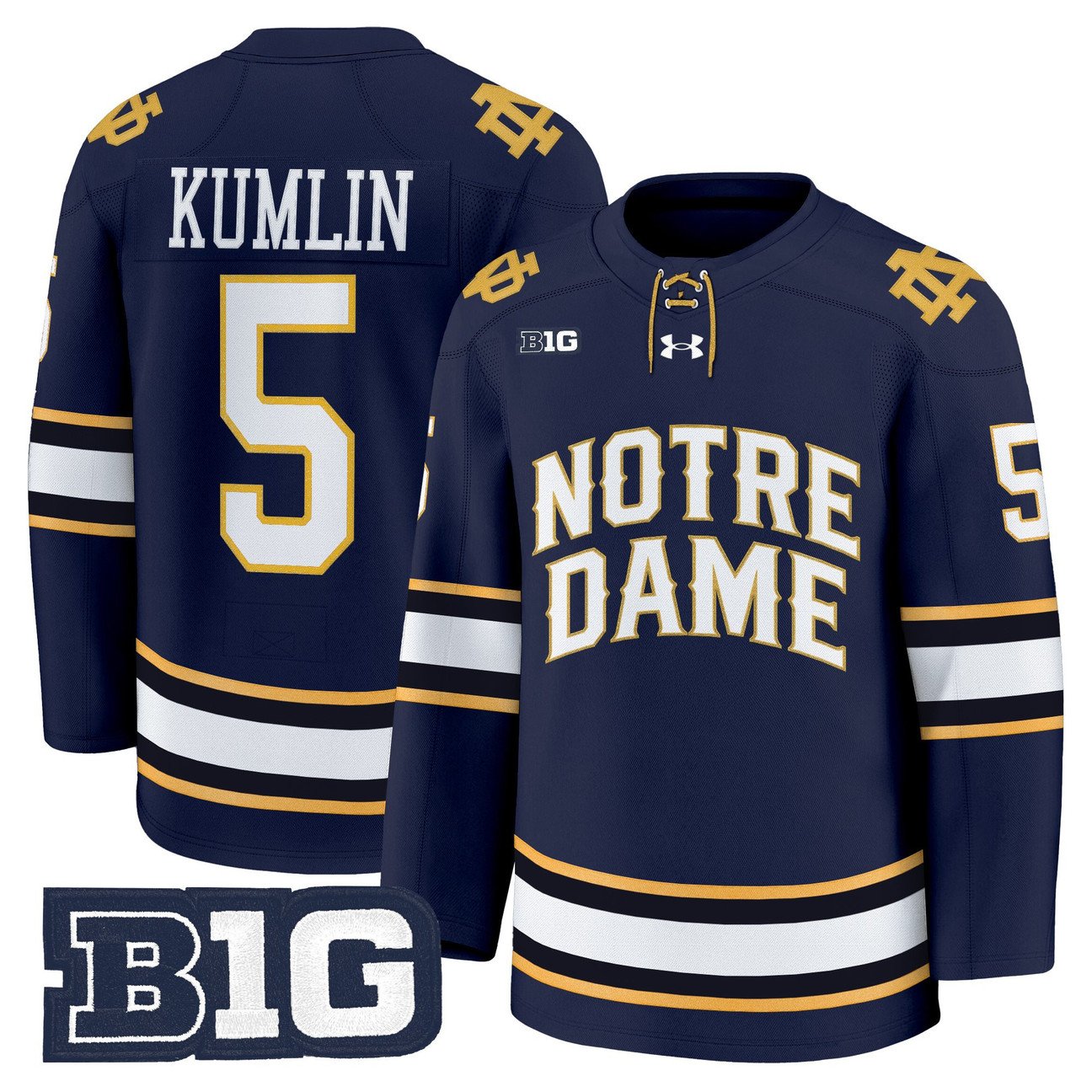 Axel Kumlin Jersey #5 Notre Dame Fighting Irish 2025-26 Premium Stitched