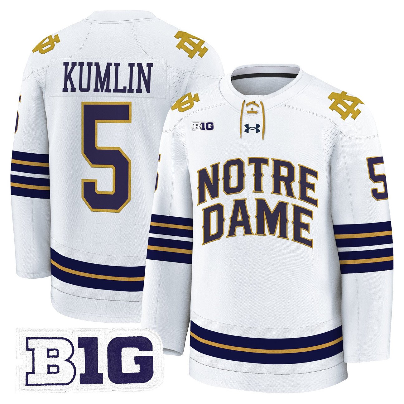 Axel Kumlin Jersey #5 Notre Dame Fighting Irish 2025-26 Premium Stitched