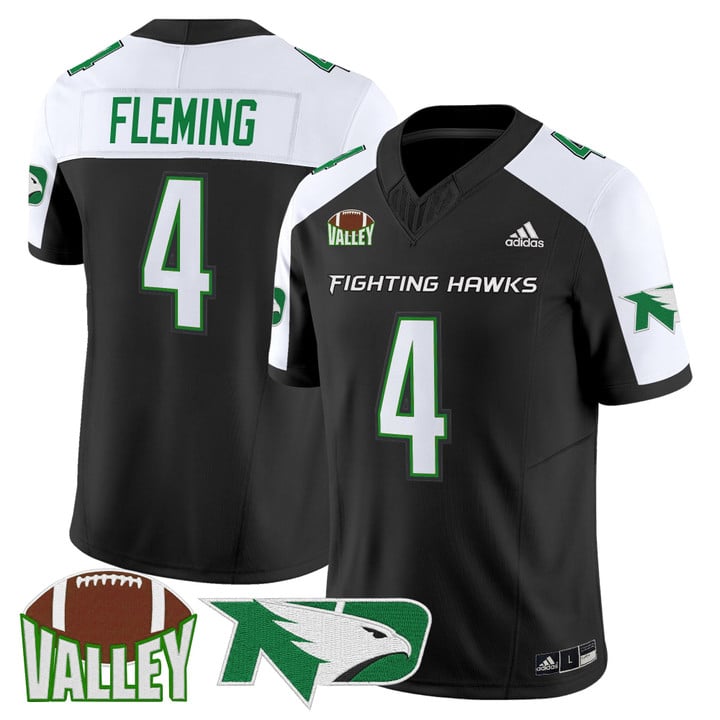 B.J. Fleming Jersey #4 North Dakota Fighting Hawks 2025 Stitched