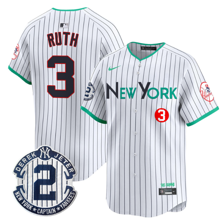 Babe Ruth Jersey #3 New York Yankees City Connect Vapor Premier Limited Stitched Pinstripe