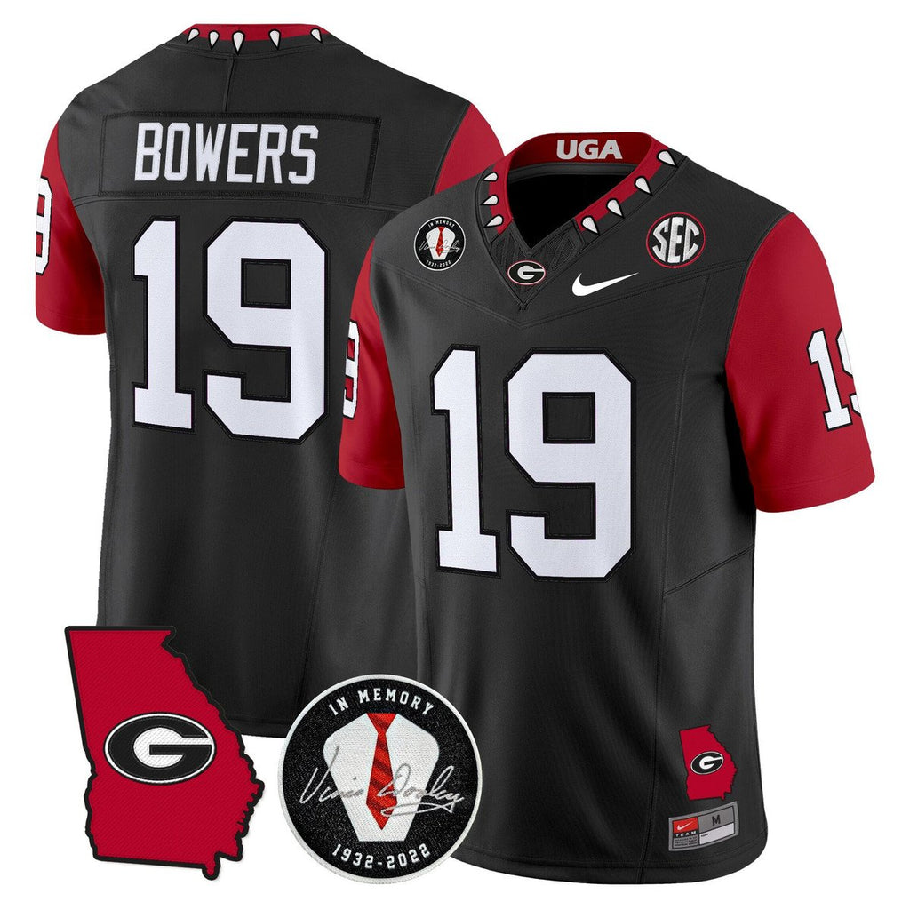 Brock Bowers Jersey #19 Georgia Bulldogs 2025 Limited Stitched Black