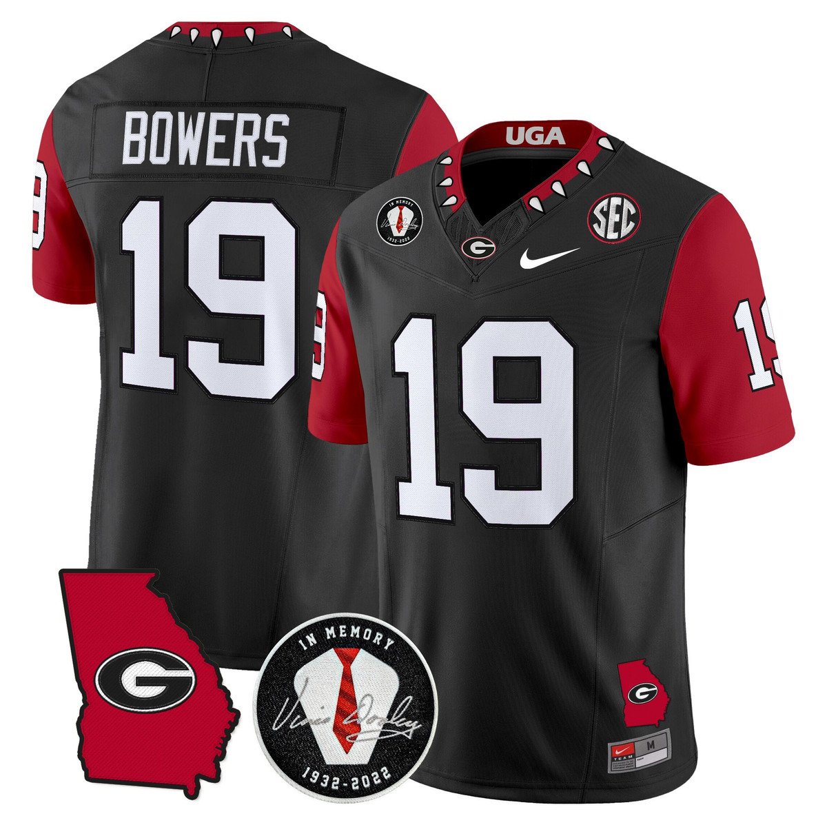 Brock Bowers Jersey #19 Georgia Bulldogs 2025 Limited Stitched Black