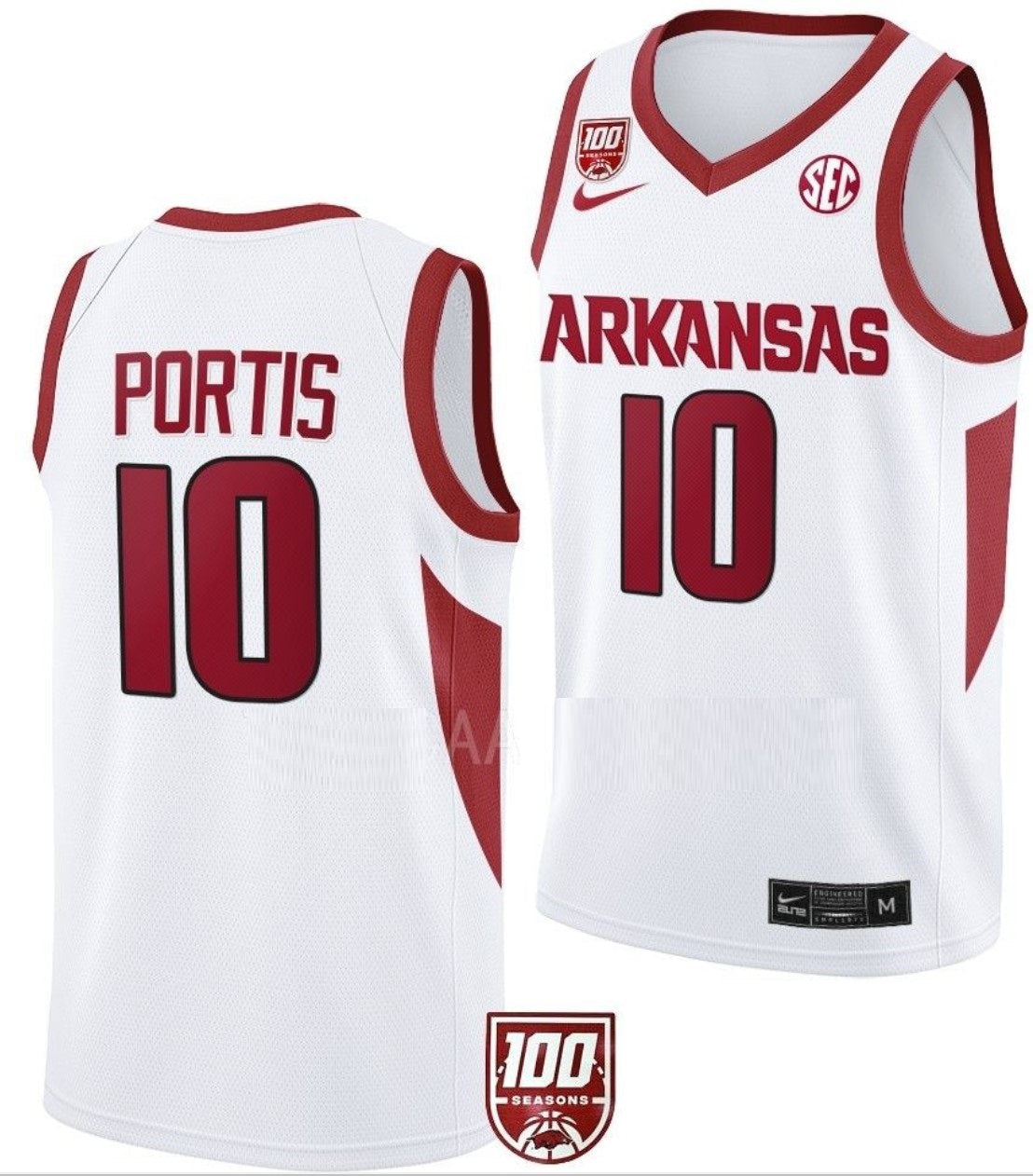 Bobby Portis Jersey Arkansas Razorbacks College Basketball 100 Season #10