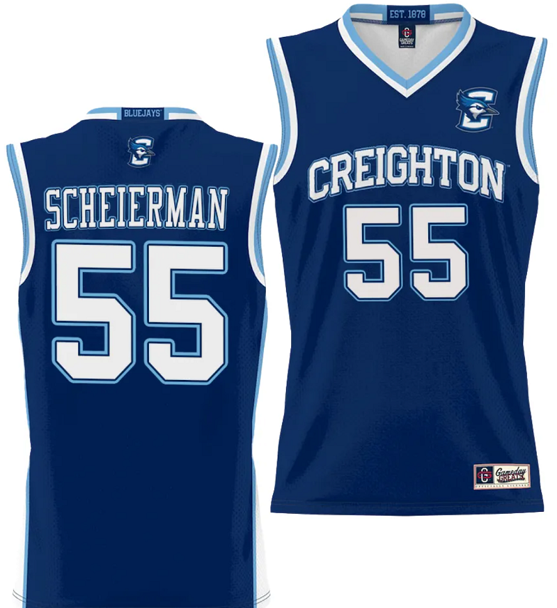 Baylor Scheierman Jersey #55 Creighton Bluejays College NIL Basketball Lightweight