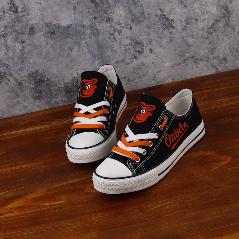 Baltimore Orioles Limited Print MLB Baseball Fans Low Top Canvas Shoes Sport Sneakers 4