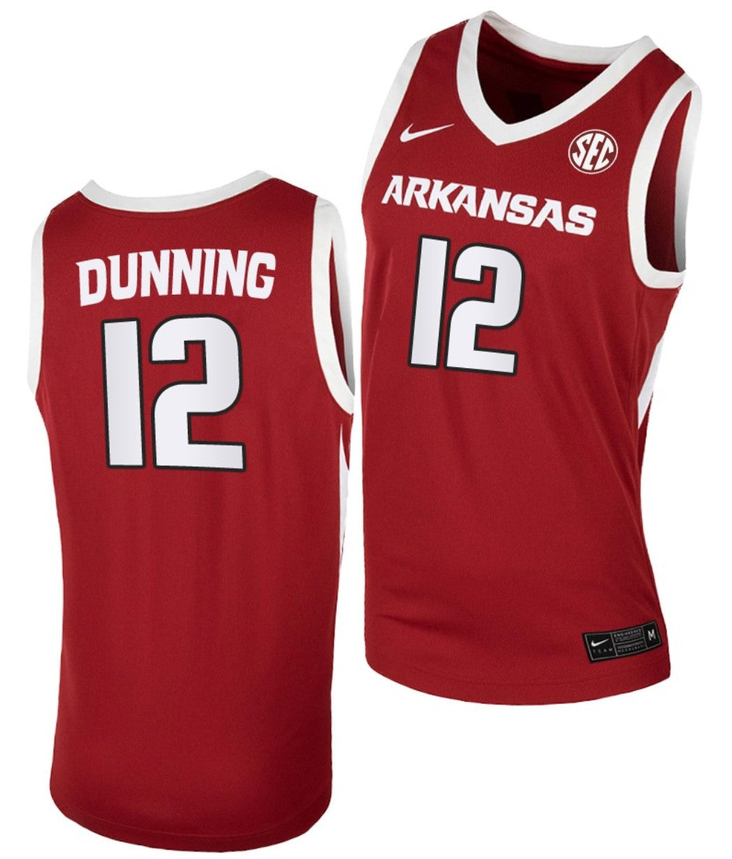 Barry Dunning Jersey Arkansas Razorbacks College Basketball #12