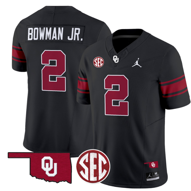 Billy Bowman Jr Jersey #2 Oklahoma Sooners Football Throwback Vapor Limited Stitched Black