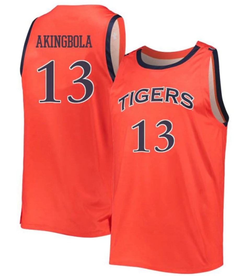 Babatunde Akingbola Jersey Auburn Tigers College Basketball #13