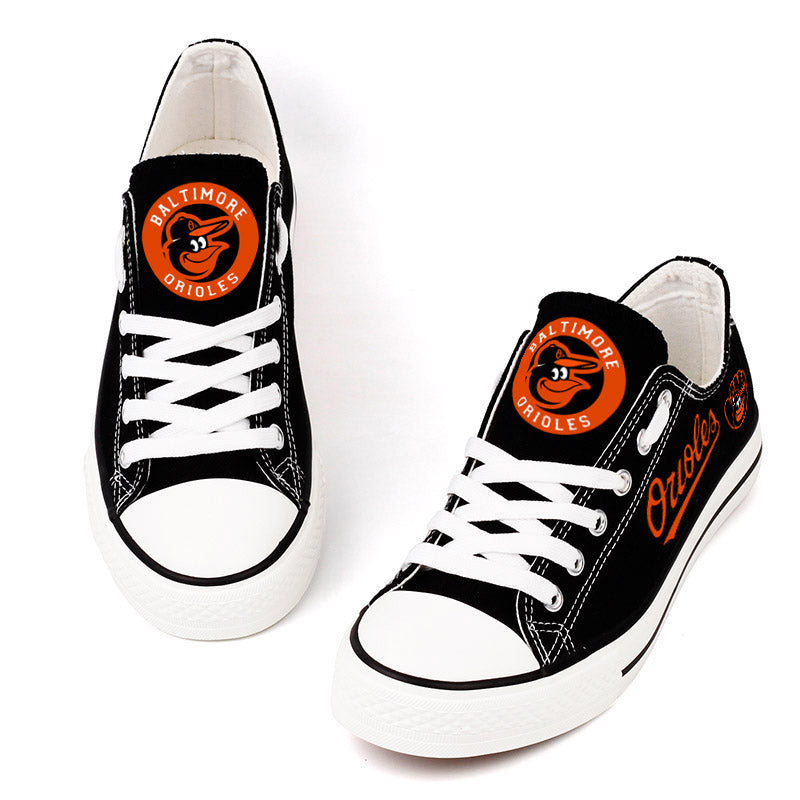 Baltimore Orioles Limited Print MLB Baseball Fans Low Top Canvas Shoes Sport Sneakers
