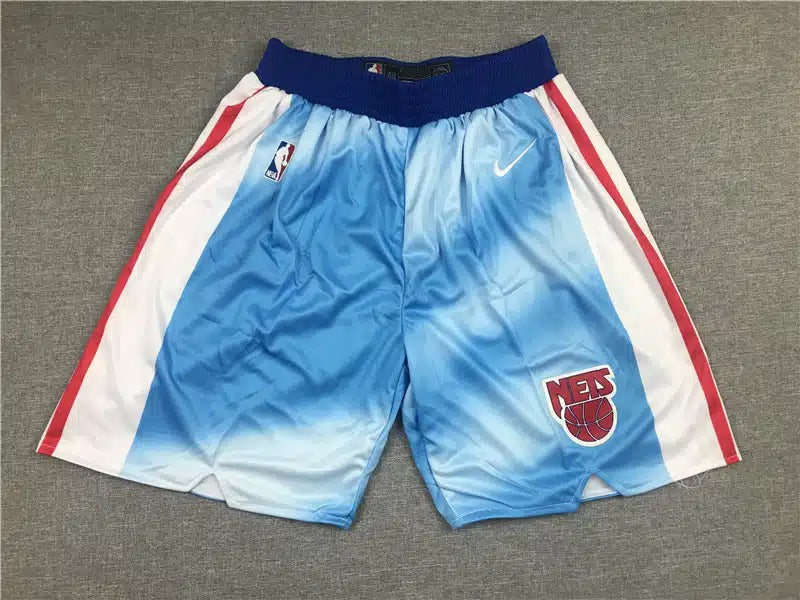 Brooklyn Nets Hardwood Classics Swingman Performance Blue Shorts - Basketball Shorts Store