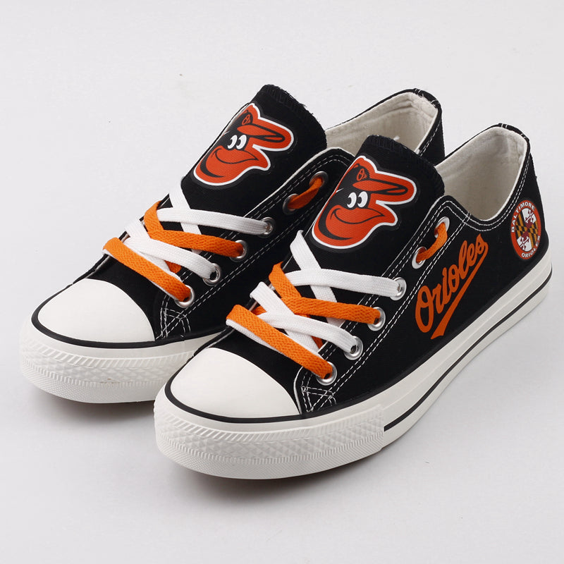 Baltimore Orioles Limited Print MLB Baseball Fans Low Top Canvas Shoes Sport Sneakers 2