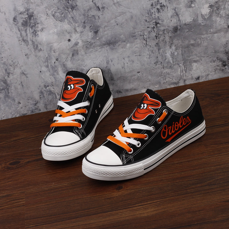 Baltimore Orioles Limited Print MLB Baseball Fans Low Top Canvas Shoes Sport Sneakers 3