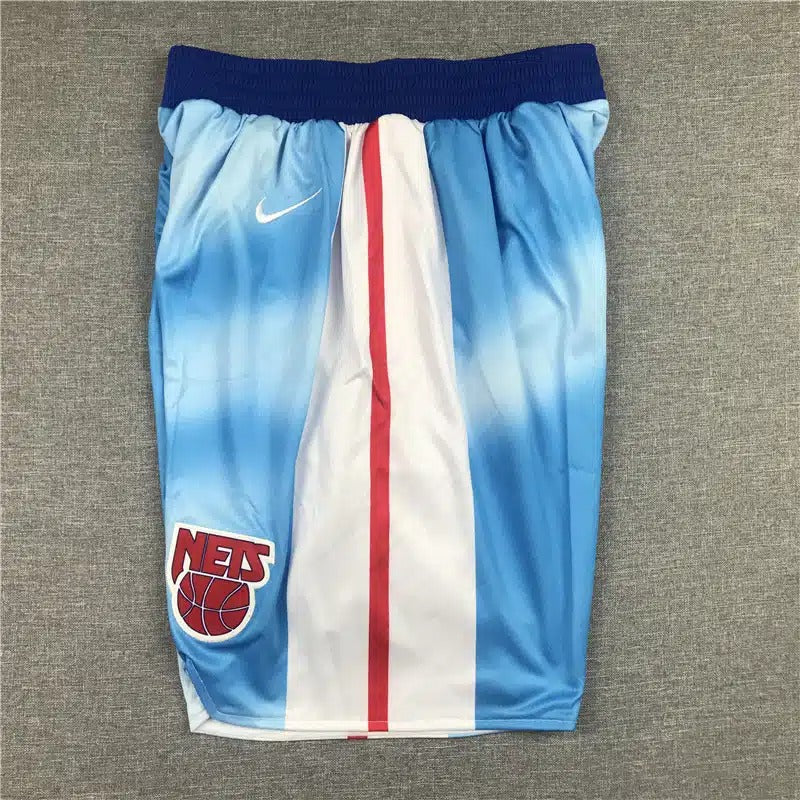 Brooklyn Nets Hardwood Classics Swingman Performance Blue Shorts - Basketball Shorts Store