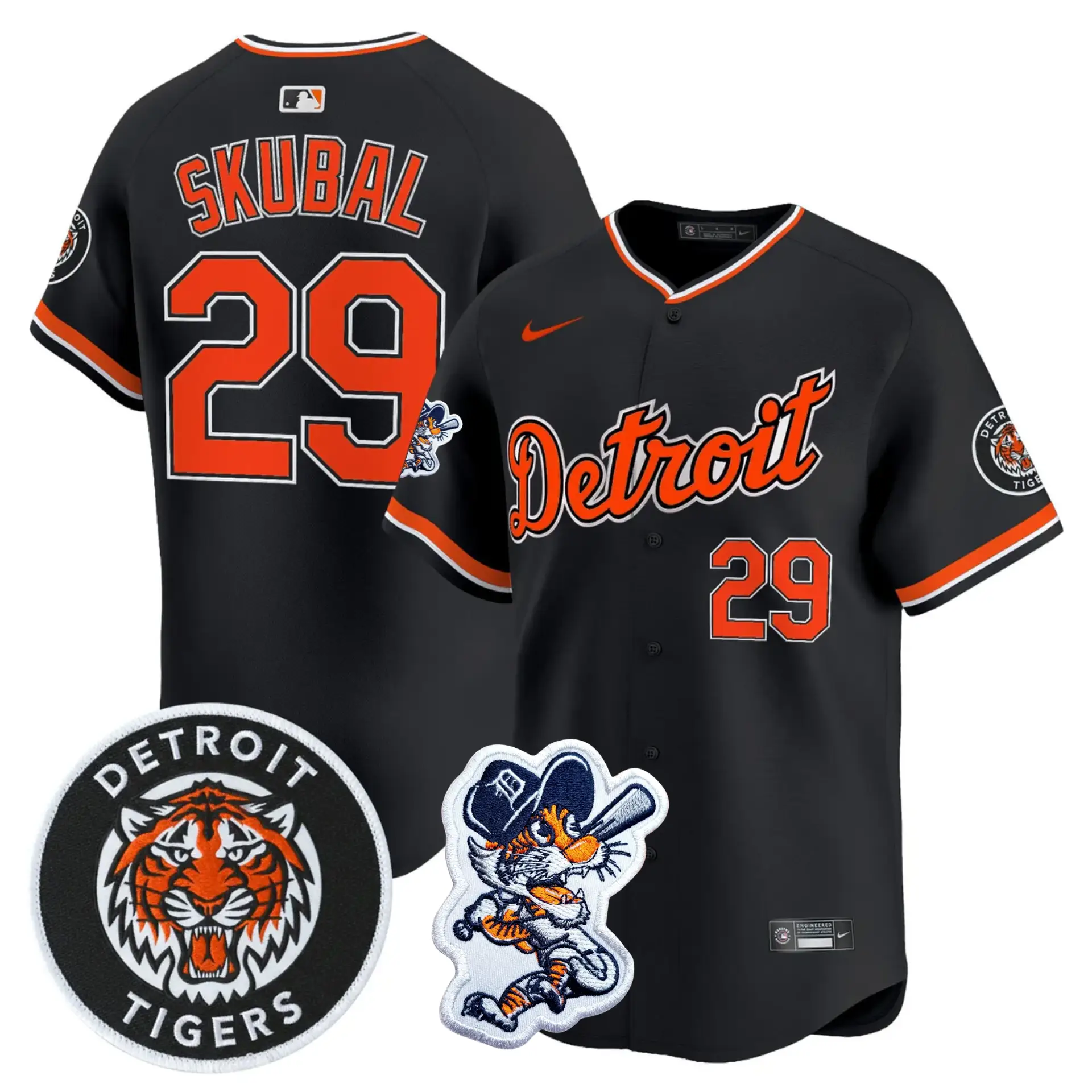 Men Detroit Tigers 2026 Paws Patch Alternate Vapor Premier Limited Jersey - All Stitched
