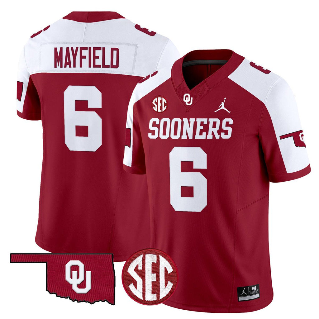 Baker Mayfield Jersey #6 Oklahoma Sooners 2025 Limited Stitched Alternate
