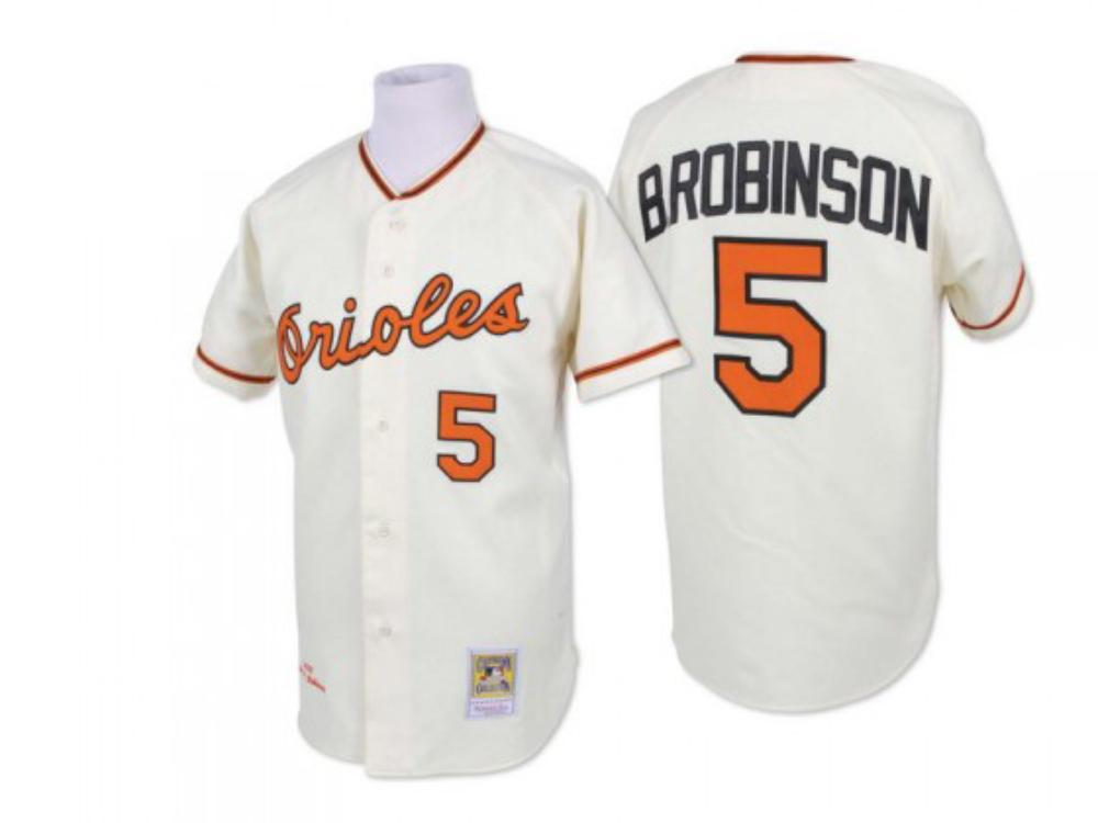 Baltimore Orioles Brooks Robinson Cream 1970 Throwback Jersey