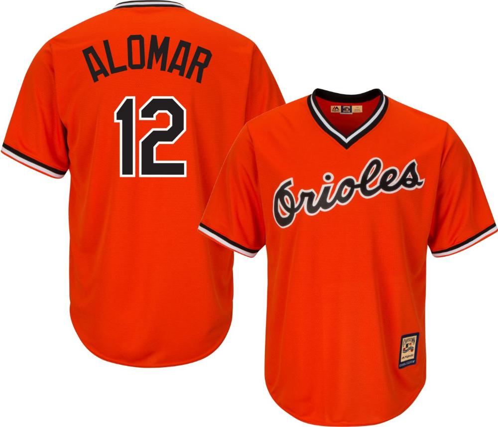 Baltimore Orioles Roberto Alomar Orange Throwback Pullover Jersey